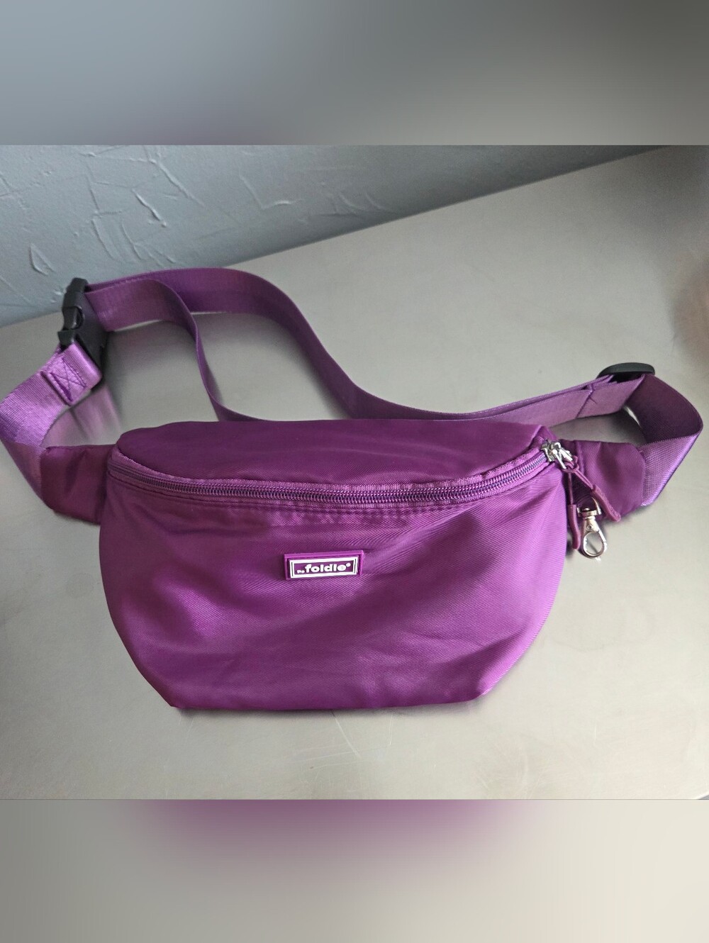 'The Foldie' Women's Crossbody with Adjustable Strap In Purple